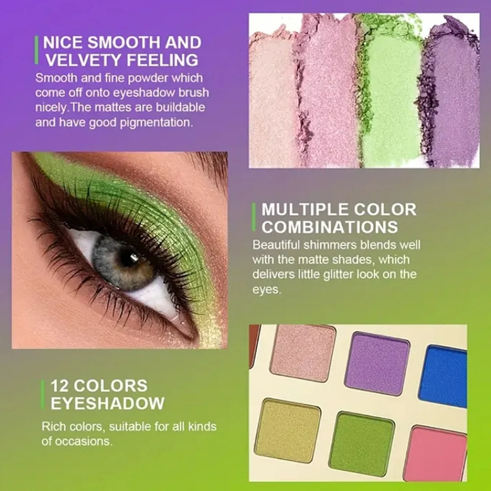 🆕️LIMITED EDITION🐊AMERICAN ALLIGATOR 12 COLOR HIGH PIGMENT EYESHADOW PALETTE